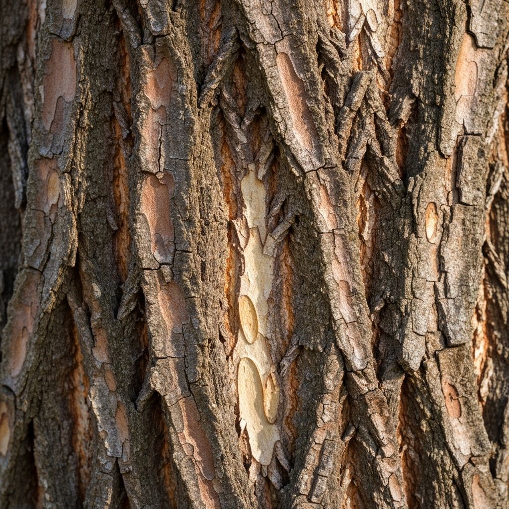 Willow bark macro texture